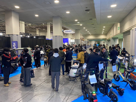 大阪オートメッセ 2025 参加 JEMPA E-KON 電動キックボード 特定小型原動機付自転車 試乗