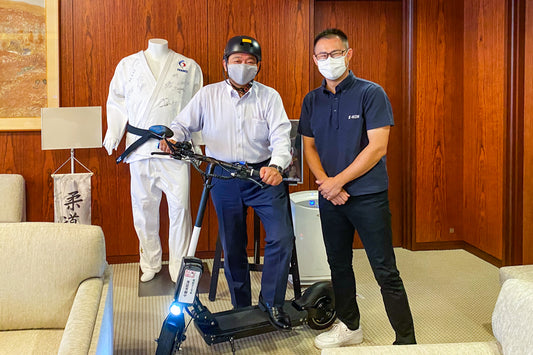 電動キックボード 実証実験 講習会  E-KON 姫路市 市長 公道可能 規制緩和 免許 おすすめ